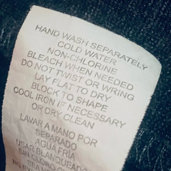 Women’s Small Sweater Cardigan Kensie Anthropologie Dark Gray One Button Pockets - Picture 13 of 13